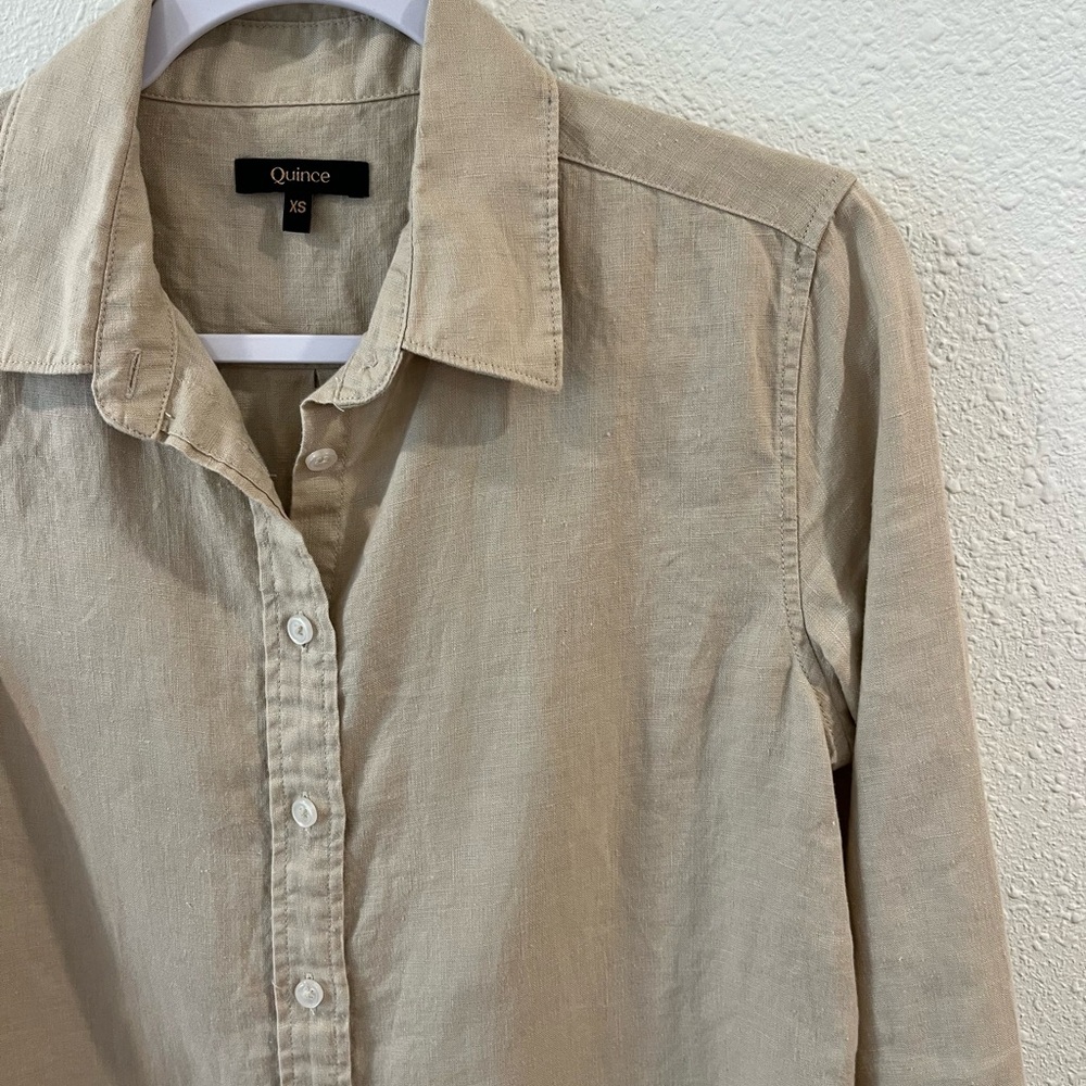 Quince European Linen Button Shirt XS - Picture 9 of 14